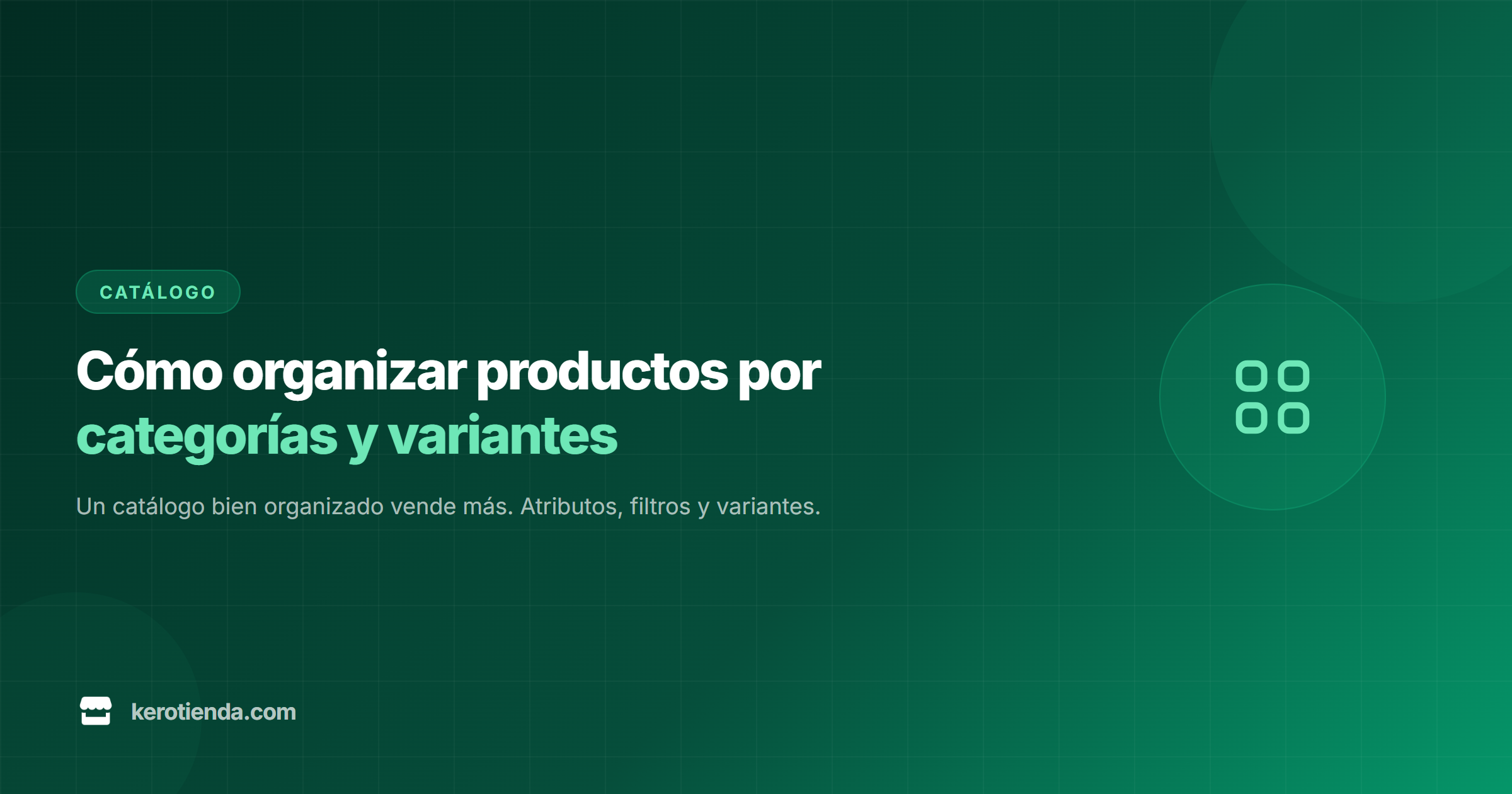 Cómo organizar tus productos por categorías y variantes
